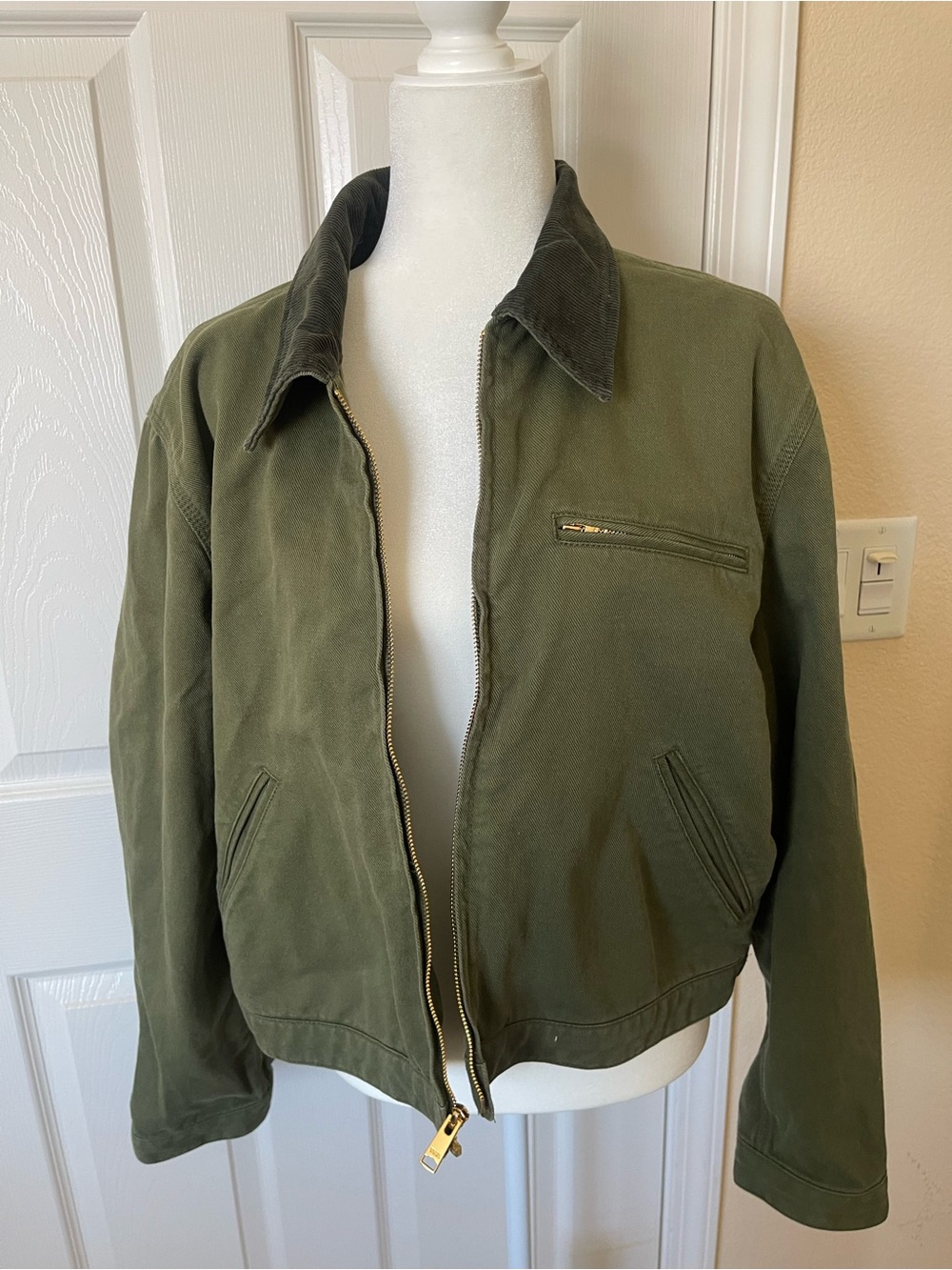 Women Green TNA  Zip-Front Utility Jacket